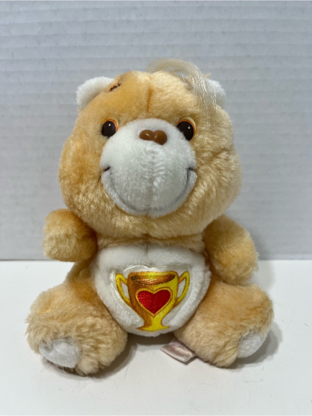 CARE BEARS 6” Champ bear vintage 80’s toy plush stuffed animal doll